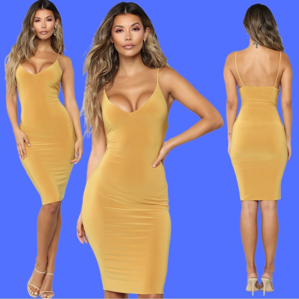 Anne Marie Midi Dress - Mustard